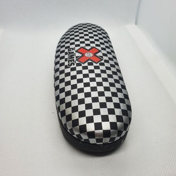 X Games Silver & Black Checkered Glasses Case - Picture 2 of 6